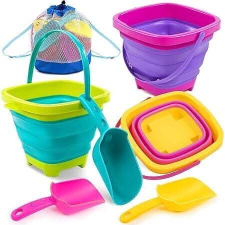 Collapsible Beach Bucket Set